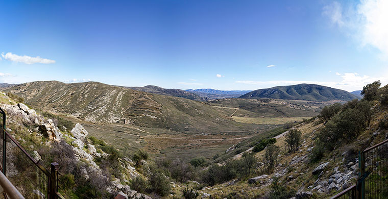 Vista del paisaje desde Cova Centelles