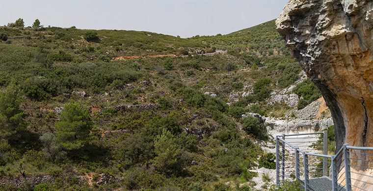 Panorama desde el interior de Coves del Civil.