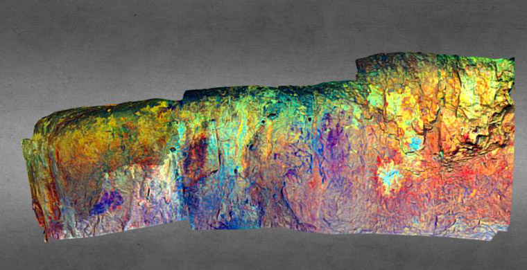 Modelo 3D del sector 3 de Coves del Civil, falso color.
