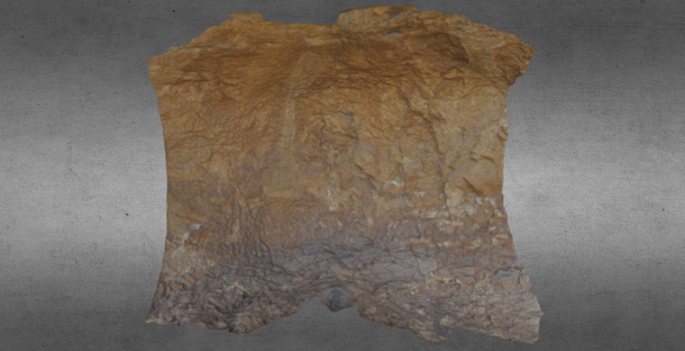 Modelo 3D del sector derecho de Cova dels Cavalls, color real