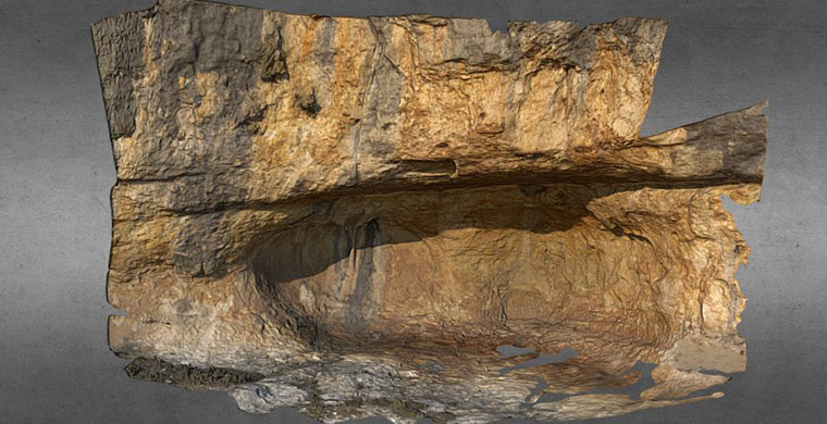 Modelo 3D de la cavidad completa de Cova dels Cavalls.