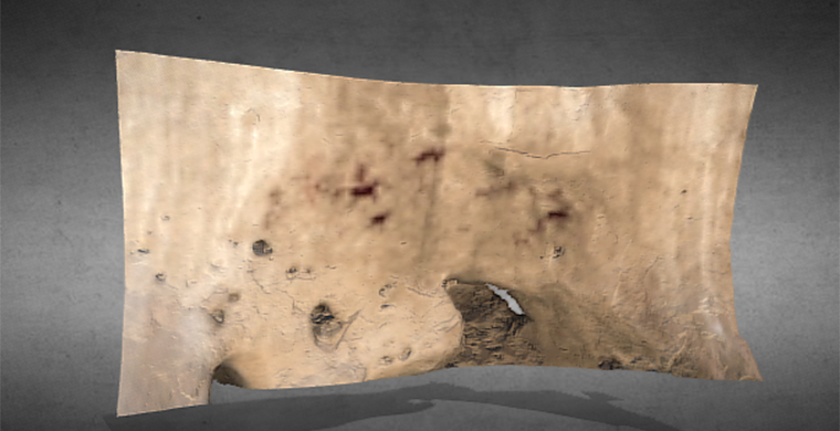 Panel 3, sector centro, Calco 3D