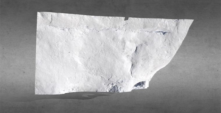 Panel 3, sector izquierdo, Calco 3D