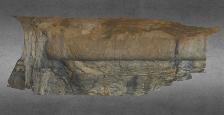 Modelo 3D del abrigo IV del Cingle de la Gasulla, color real