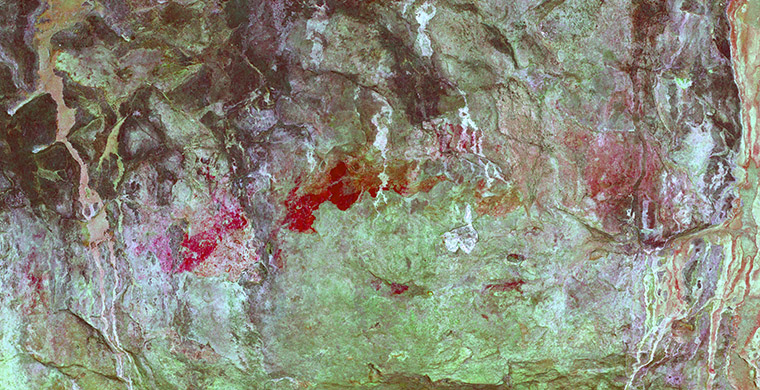Panel del abrigo IV del Racó de Nando, falso color.